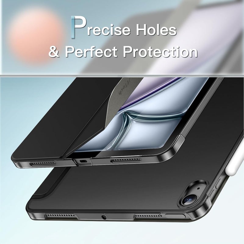 Jetech حافظة لجهاز iPad Air 11 بوصة M3/M2 (2025/2024)، iPad Air 5/4 (2022/2020 الجيل 5/4 10.9 بوصة)، غلاف خلفي صلب نحيف مع خاصية الاستيقاظ/النوم التلقائي (أسود) - Image 3